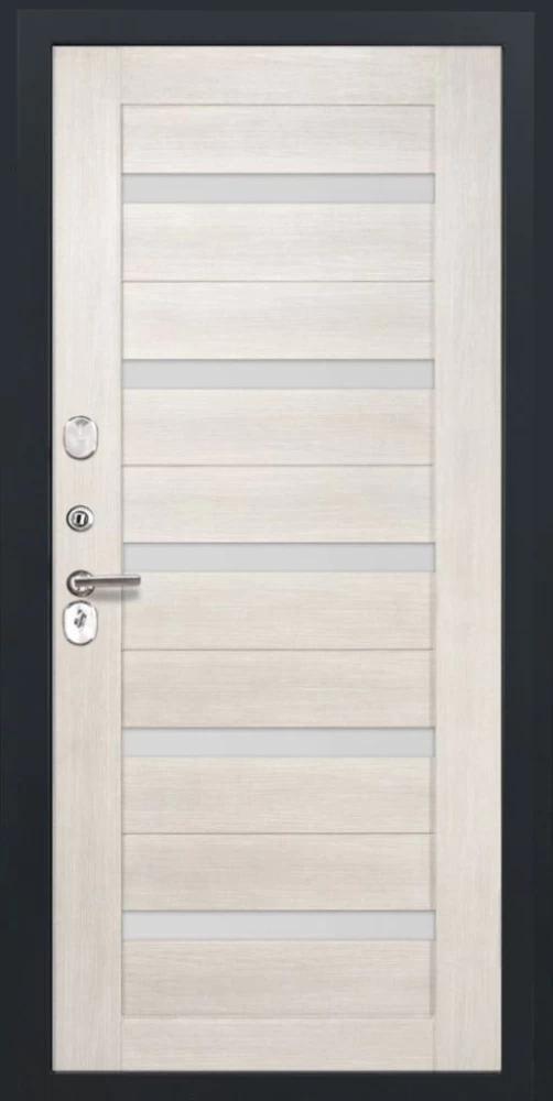 Входная дверь ДвериПРО Аура СБ-1 (ст. белое, 16мм, беленый дуб) DPRO196851 внутренняя сторона