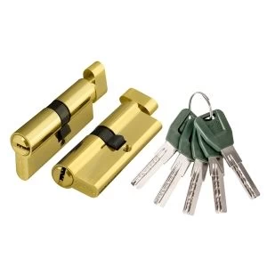 Цилиндровый механизм (A202/70) A2002Knob70(30+10+30) с вертушкой PB латунь