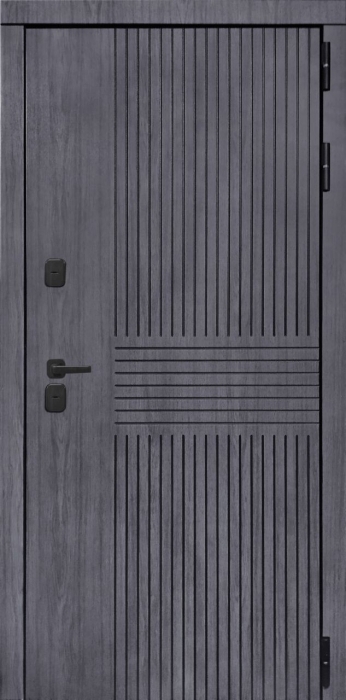 Входная дверь Берген ФЛ-659 (12мм, nussbaum+черная патина винорит) внешняя сторона