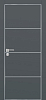 Межкомнатная дверь PX-2  AL кромка с 4-х ст. Графит матовый