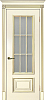Межкомнатная дверь Смальта 08 Слоновая кость ral 1013патина золото